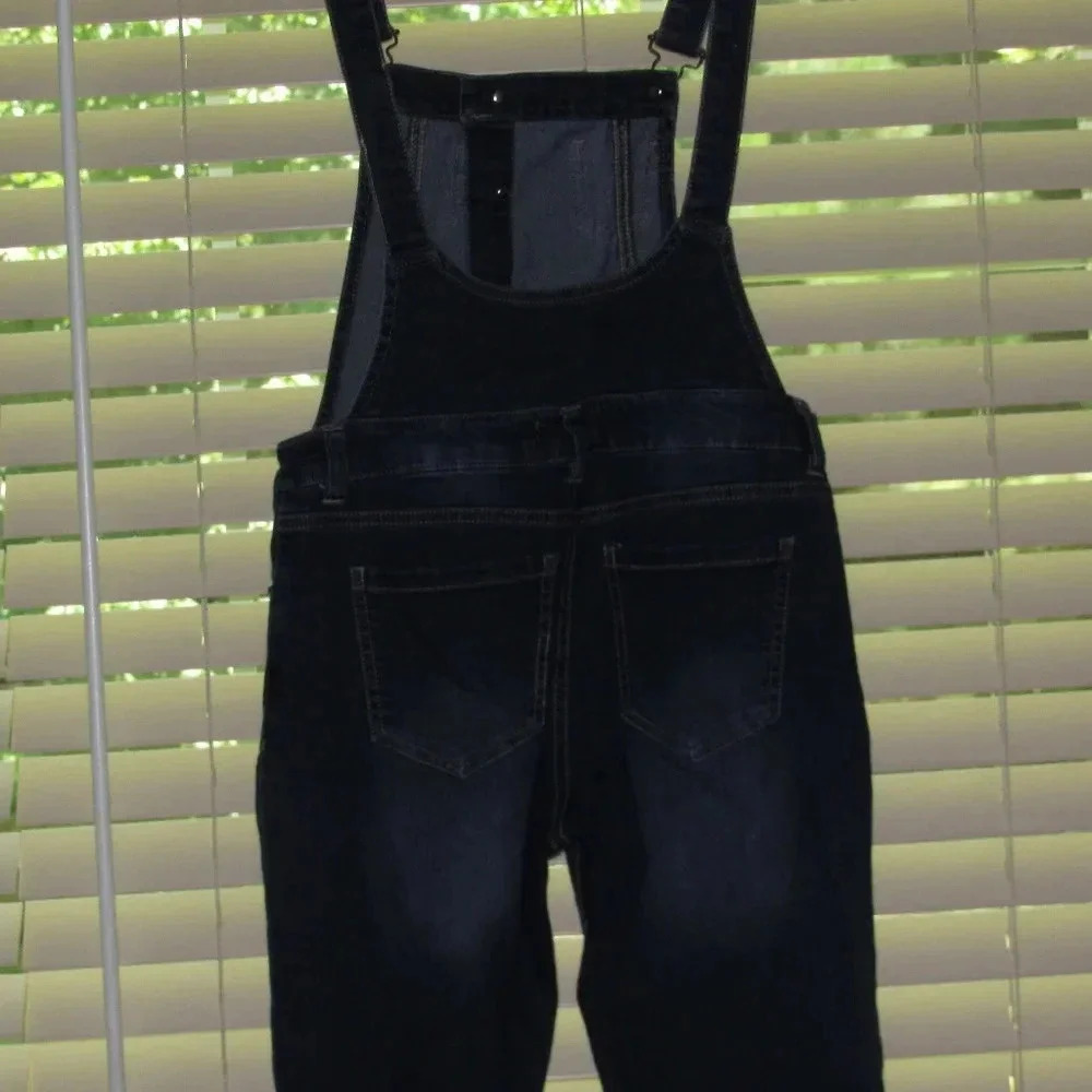 MEGAN DENIM Medium Wash Overalls Size S - Picture 6 of 8
